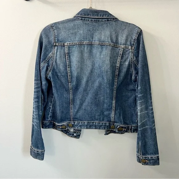 Vintage Gap Blue Denim Front Pocket Short Jacket Cotton Medium - Picture 7 of 7